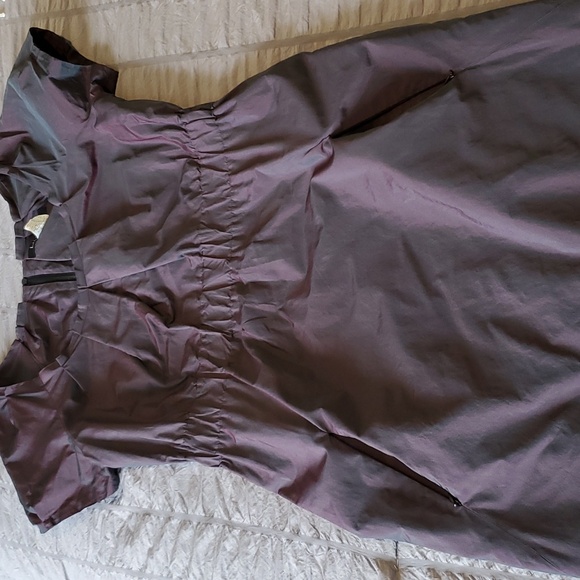 Lida Baday silk lined  plum dress size 8 with pockets & elastic waistband EUC - Picture 9 of 9